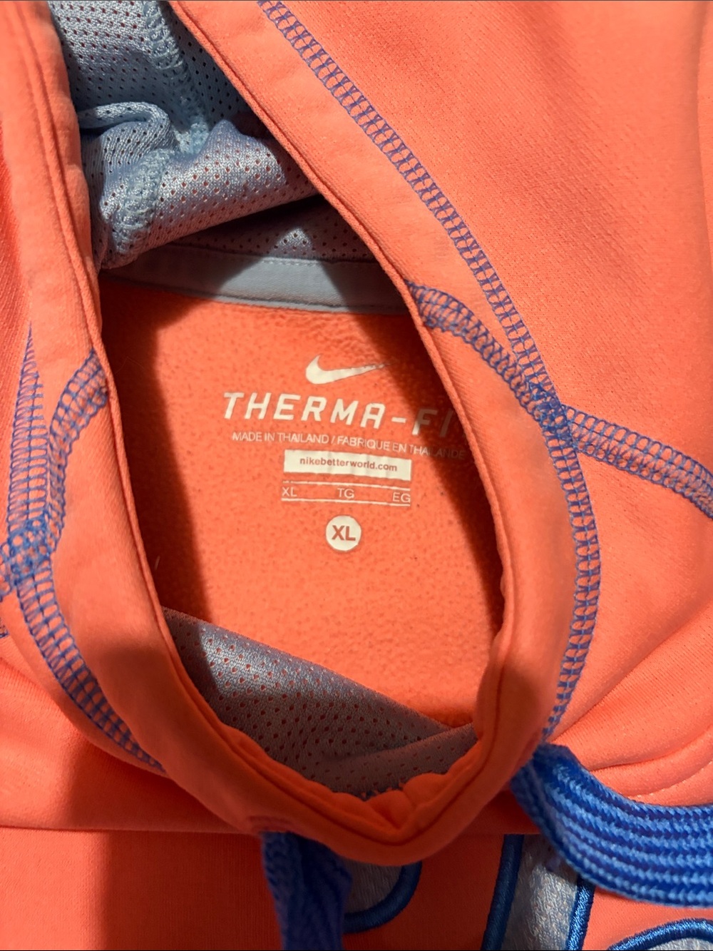 Nike Coral Pink Hooded Performance Pullover - Picture 2 of 3